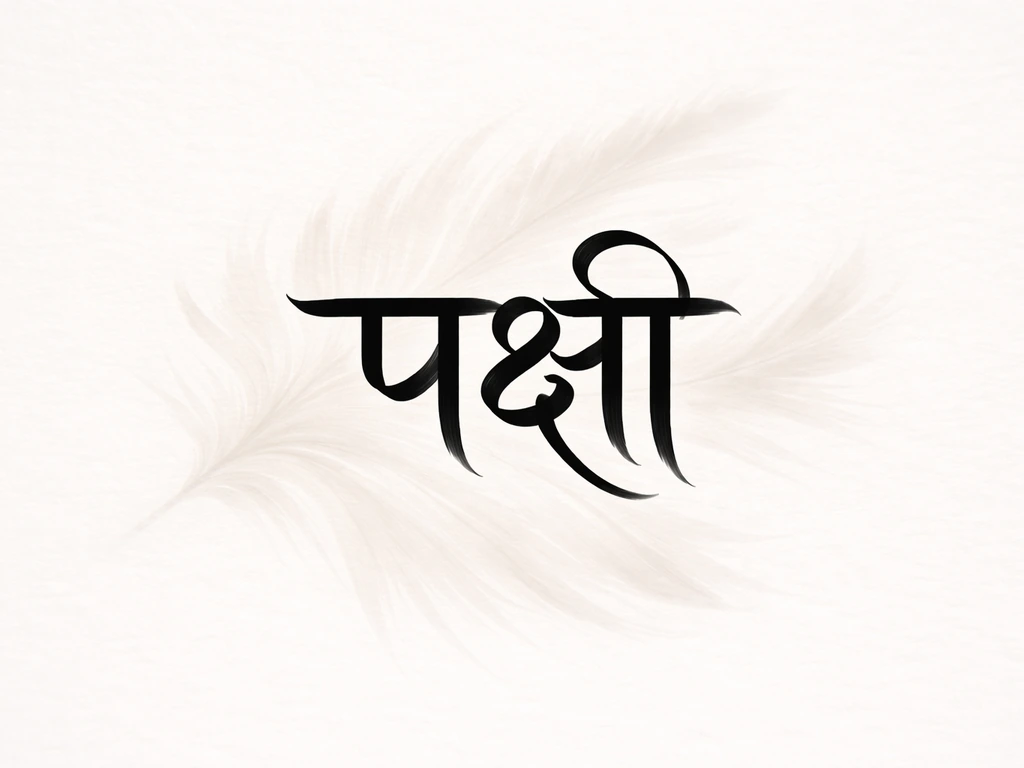 How to Write Bird in Hindi and Sanskrit in Devanagari