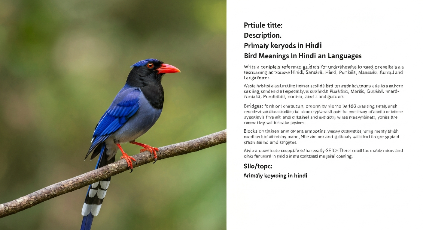 Red‑billed Blue Magpie perched in Himalayan forest showing red bill and blue plumage